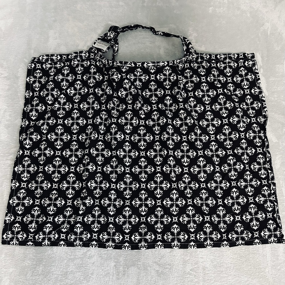 Bebe Au Lait Nursing Cover Black Cotton Breastfeeding Scarf Eye Contact Neckline